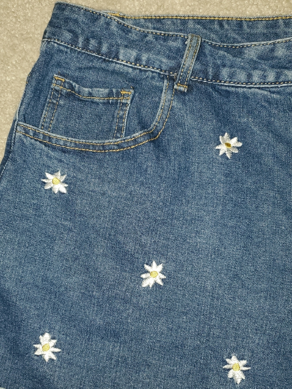High Waist Embroidered Shein Mom Shorts 3XL